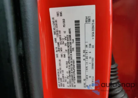 2018 Ford F150 Supercrew z USA, uszkodzony, nr VIN 1FTEW1CP6JFD41551